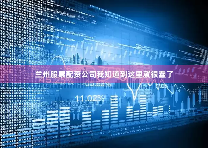 兰州股票配资公司我知道到这里就很蠢了